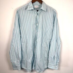 Express Design Studio Men's Classic For Blue White Stripe Size XL